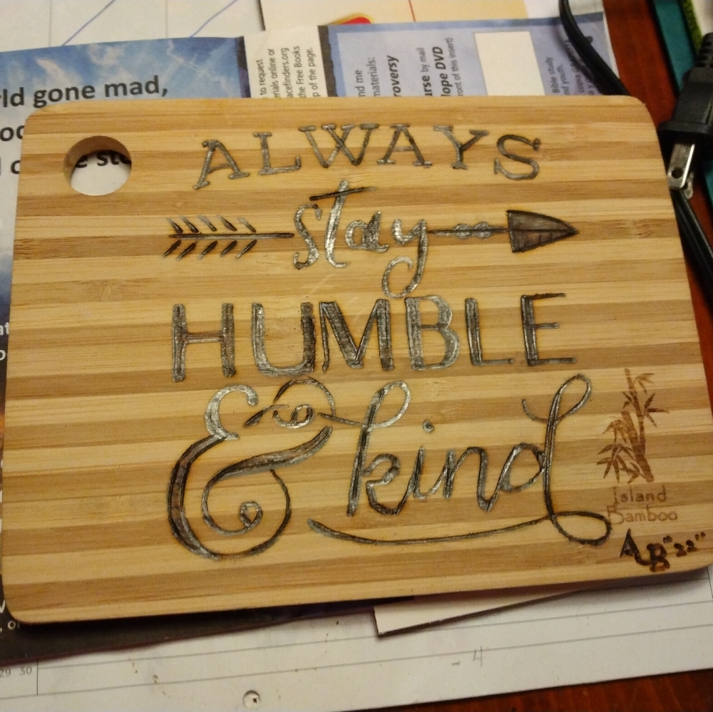 Custom Burnt Bamboo Cutting board